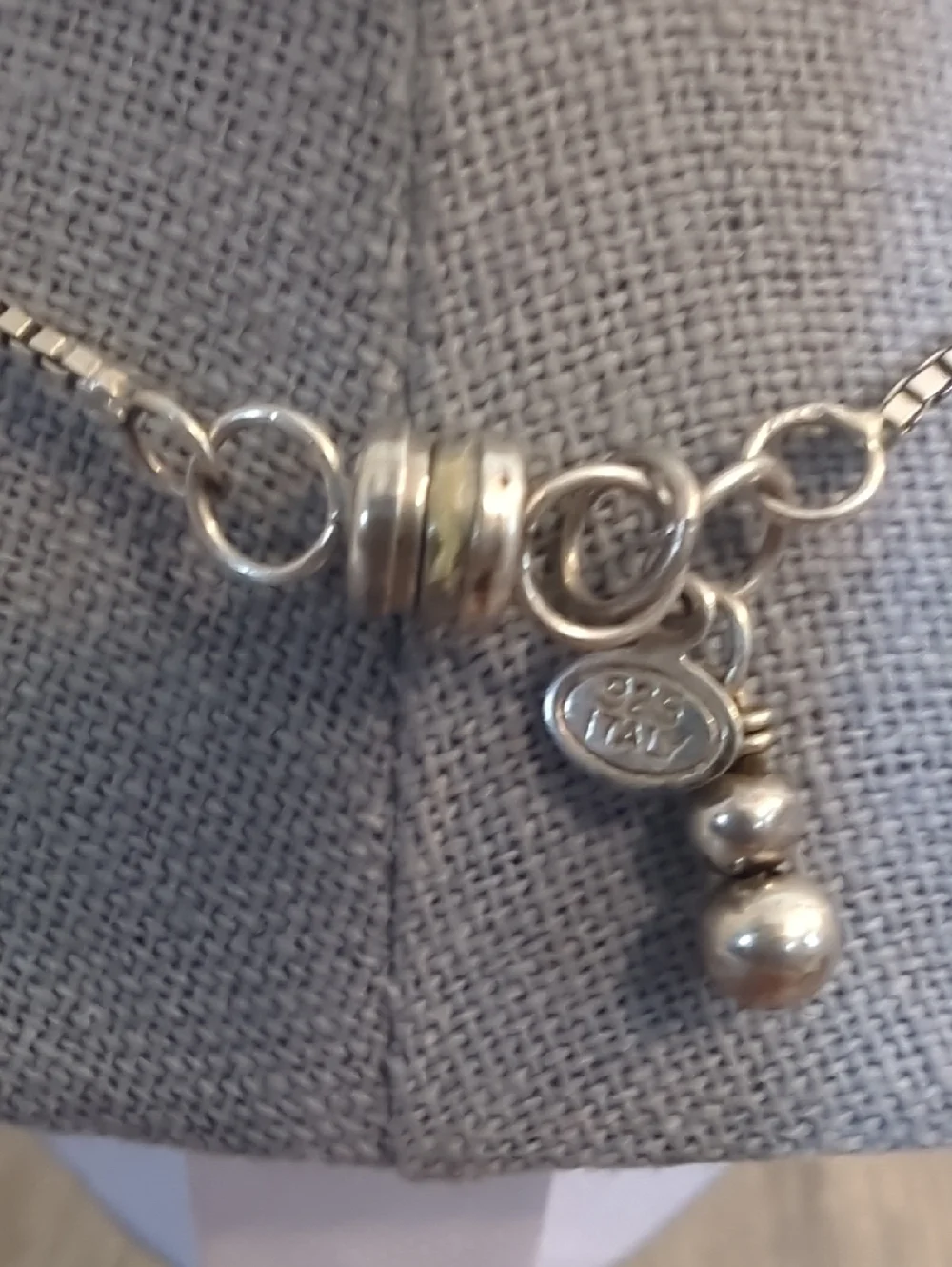 Silpada 925 Sterling Silver Reversible Charm And Necklace